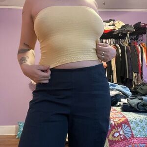 American Eagle Yellow Strapless Top